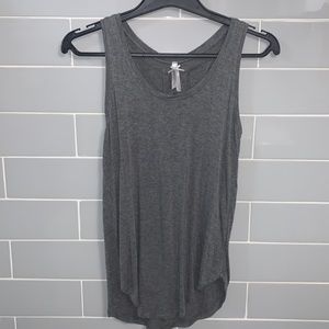 Gray High-Low Tank Top